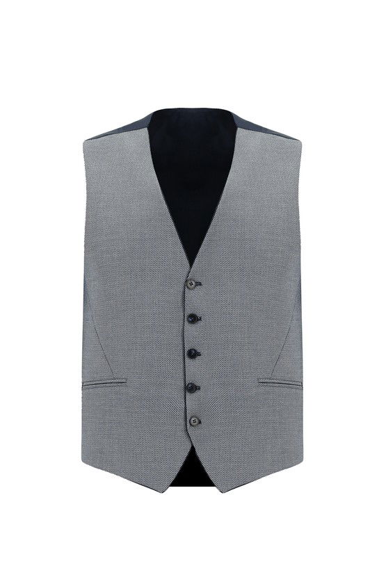 Erkek Giyim - Slim Fit Dar Kesim Kombinli Yelekli Takım Elbise
