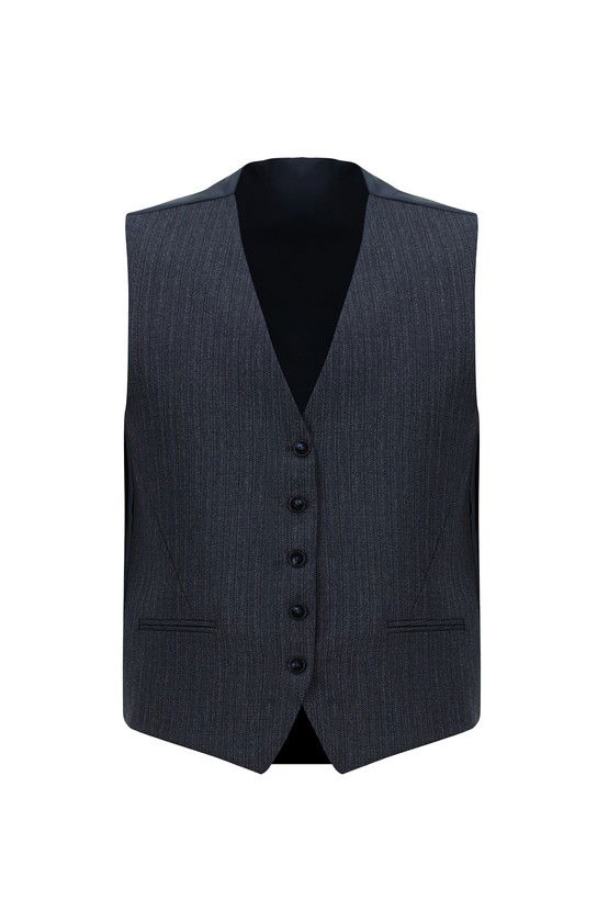 Erkek Giyim - Slim Fit Dar Kesim Kombinli Yelekli Takım Elbise
