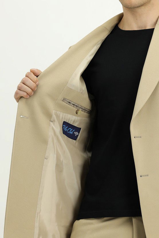 Erkek Giyim - Slim Fit Dar Kesim Kruvaze Takım Elbise