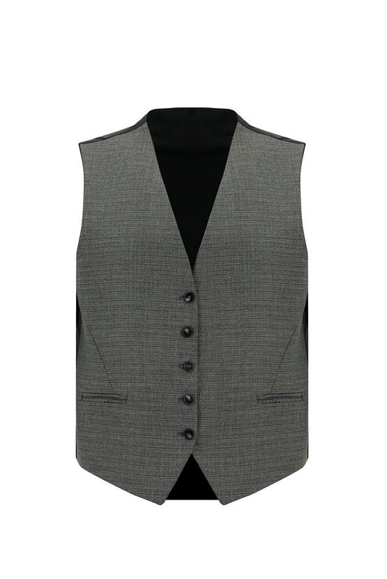 Erkek Giyim - Super Slim Fit Ekstra Dar Kesim Kombinli Yelekli Takım Elbise