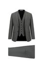  AÇIK FÜME  Slim Fit Dar Kesim Kombinli Yelekli Takım Elbise