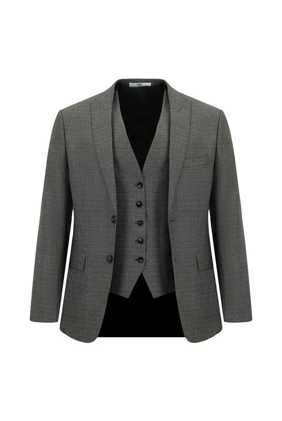Erkek Giyim - Super Slim Fit Ekstra Dar Kesim Kombinli Yelekli Takım Elbise