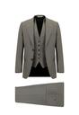  AÇIK KAHVE  Slim Fit Dar Kesim Kombinli Yelekli Takım Elbise