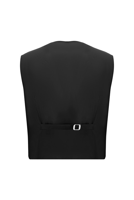 Erkek Giyim - Slim Fit Dar Kesim Çizgili Kombinli Yelekli Takım Elbise