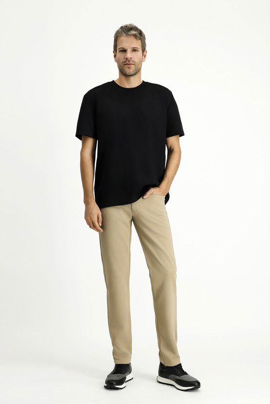 Erkek Giyim - Slim Fit Dar Kesim Kanvas / Chino Pantolon