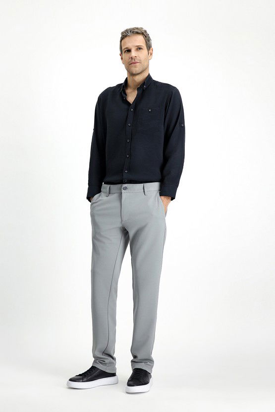 Erkek Giyim - Regular Fit Kanvas / Chino Pantolon