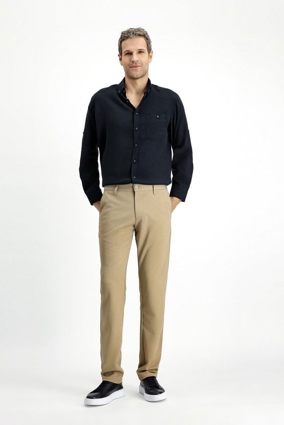 Erkek Giyim - Regular Fit Kanvas / Chino Pantolon