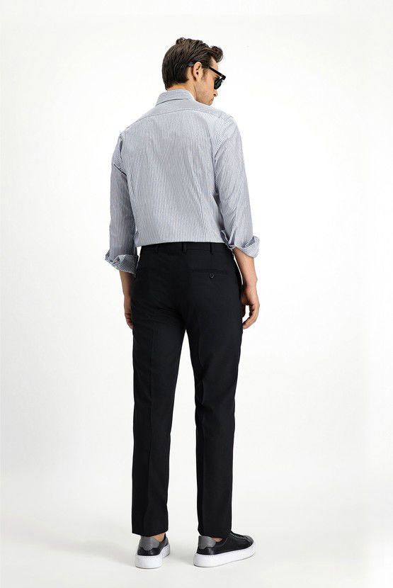 Erkek Giyim - Slim Fit Dar Kesim Yünlü Klasik Kumaş Pantolon