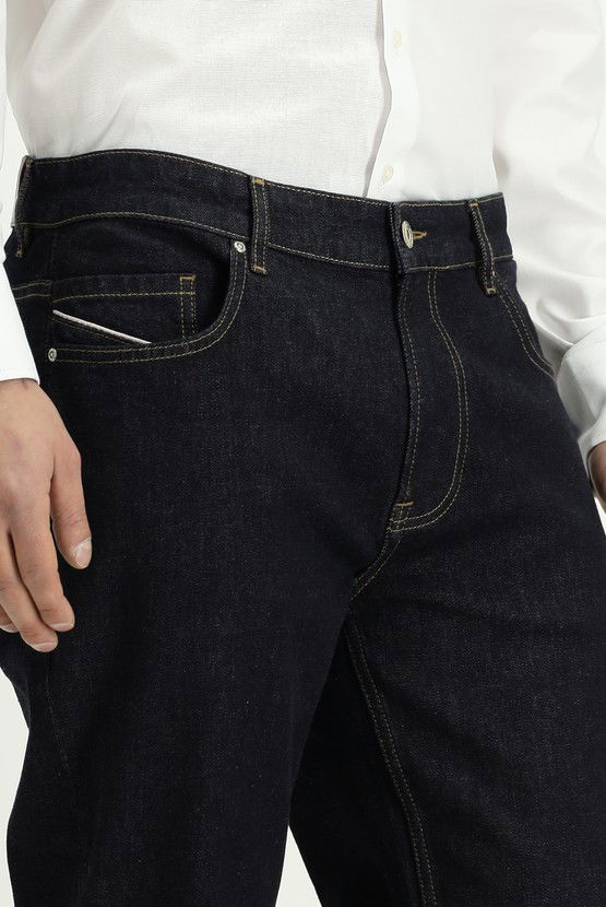 Erkek Giyim - Regular Fit Likralı Denim Pantolon