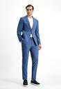  İNDİGO  Super Slim Fit Ekstra Dar Kesim Çizgili Beli Lastikli İpli Gofre Takım Elbise