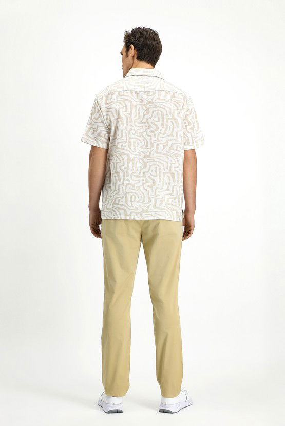 Erkek Giyim - Regular Fit Likralı Kanvas / Chino Pantolon