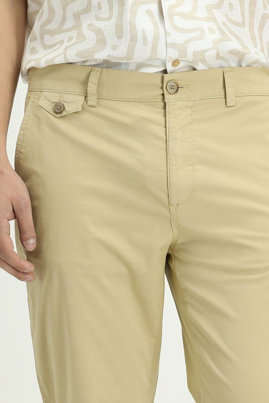 Erkek Giyim - Regular Fit Likralı Kanvas / Chino Pantolon