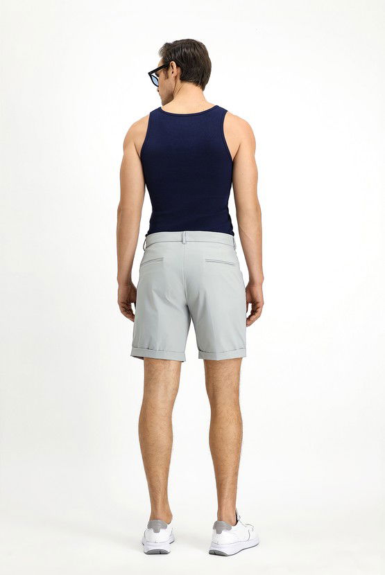 Erkek Giyim - Techno-Line Slim Fit Dar Kesim Likralı Bermuda Şort