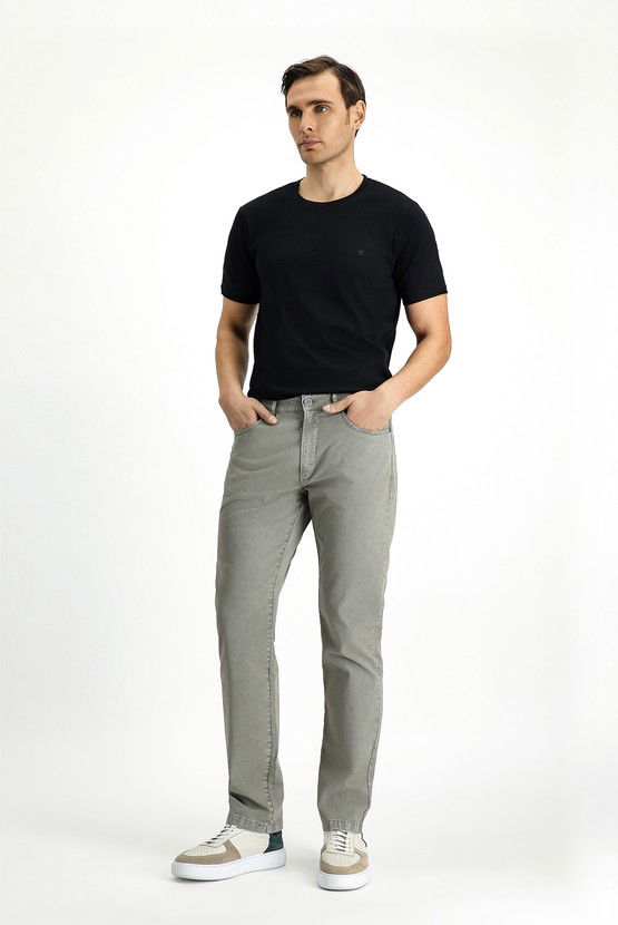 Erkek Giyim - Bisiklet Yaka Slim Fit Dar Kesim Pamuk Tişört