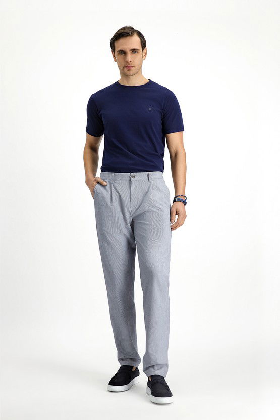 Erkek Giyim - Bisiklet Yaka Slim Fit Dar Kesim Pamuk Tişört