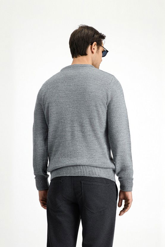Erkek Giyim - V Yaka Regular Fit Triko Kazak