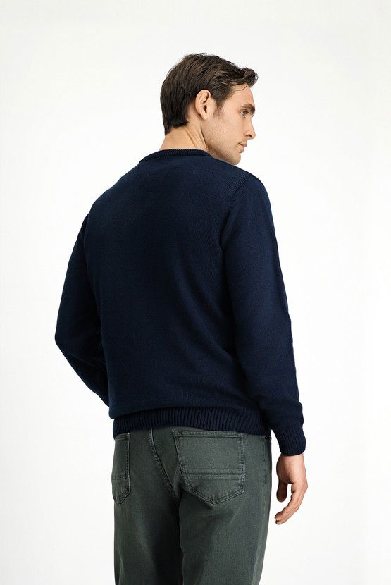 Erkek Giyim - V Yaka Regular Fit Triko Kazak