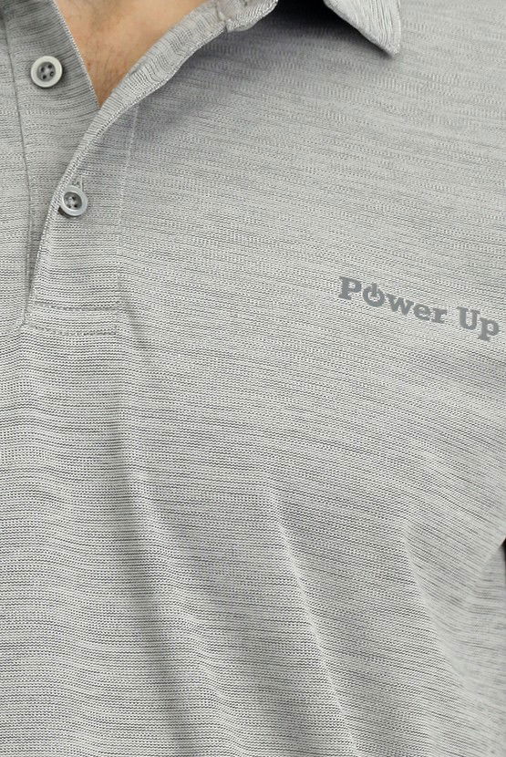 Erkek Giyim - Slim Fit Dar Kesim Baskılı Polo Yaka Tişört