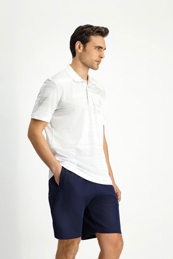 Erkek Giyim - Regular Fit Baskılı Polo Yaka Tişört