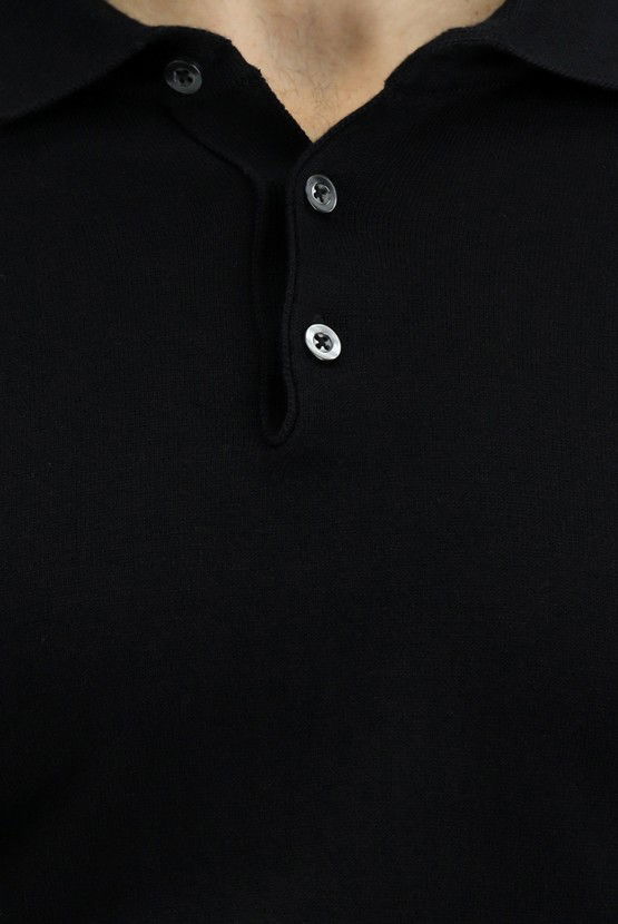 Erkek Giyim - Slim Fit Dar Kesim Pamuk Polo Yaka Tişört
