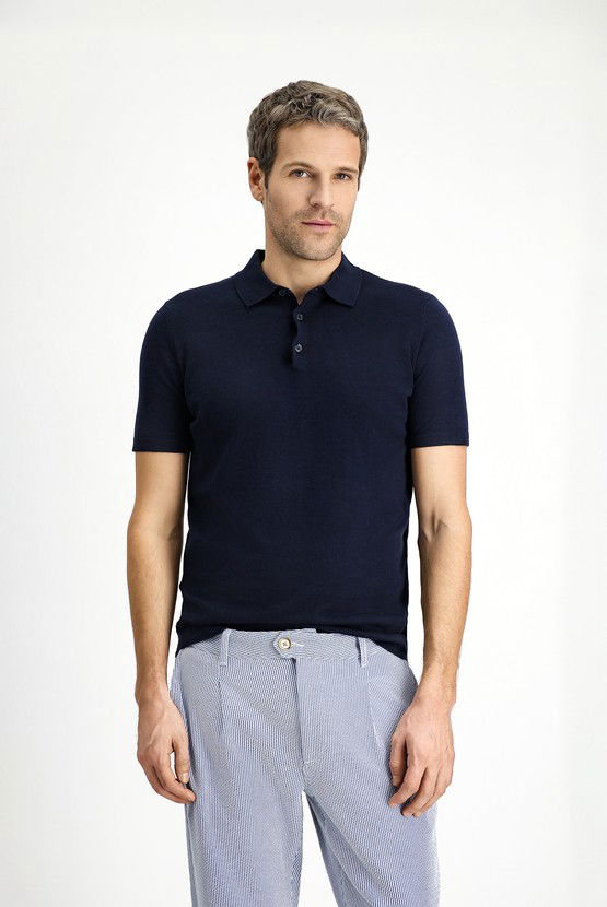 Erkek Giyim - Regular Fit Pamuklu Polo Yaka Tişört