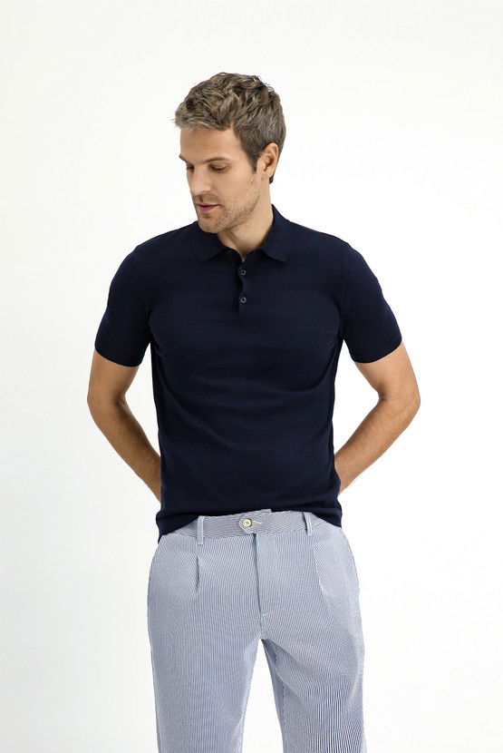 Erkek Giyim - Regular Fit Pamuklu Polo Yaka Tişört
