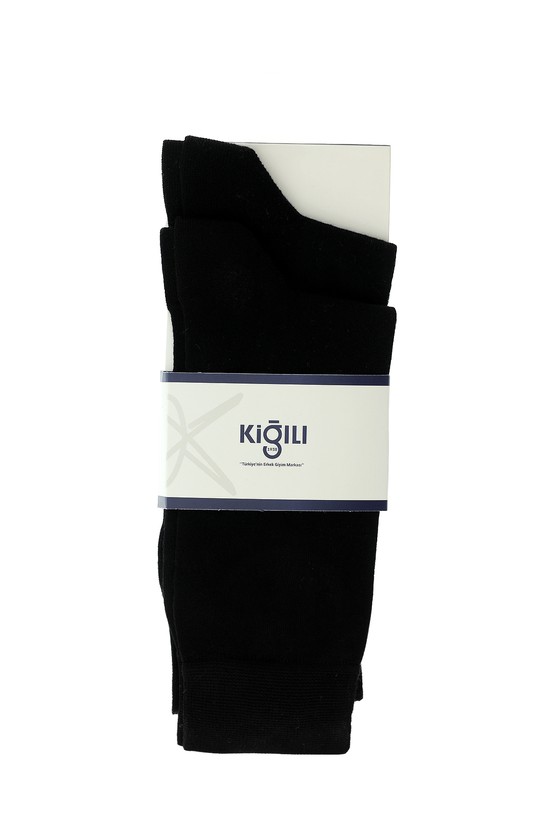 Erkek Giyim - 2'li Düz Pamuklu Çorap Seti