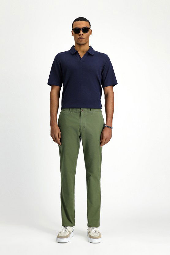 Erkek Giyim - Regular Fit Likralı Kanvas / Chino Pantolon