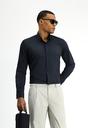  SİYAH  Techno-Line Uzun Kol Slim Fit Dar Kesim Klasik Pamuklu Gömlek