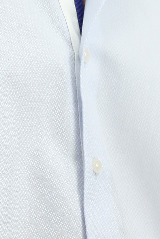 Erkek Giyim - Uzun Kol Slim Fit Dar Kesim Klasik Desenli Pamuk Gömlek