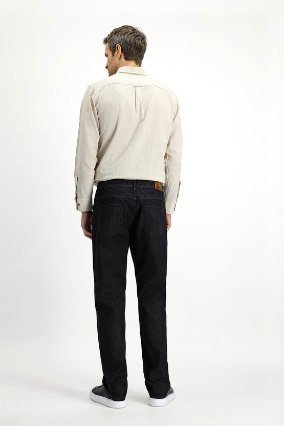 Erkek Giyim - Regular Fit Likralı Denim Pantolon