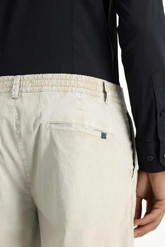 Erkek Giyim - Regular Fit Likralı Kanvas / Chino Pantolon