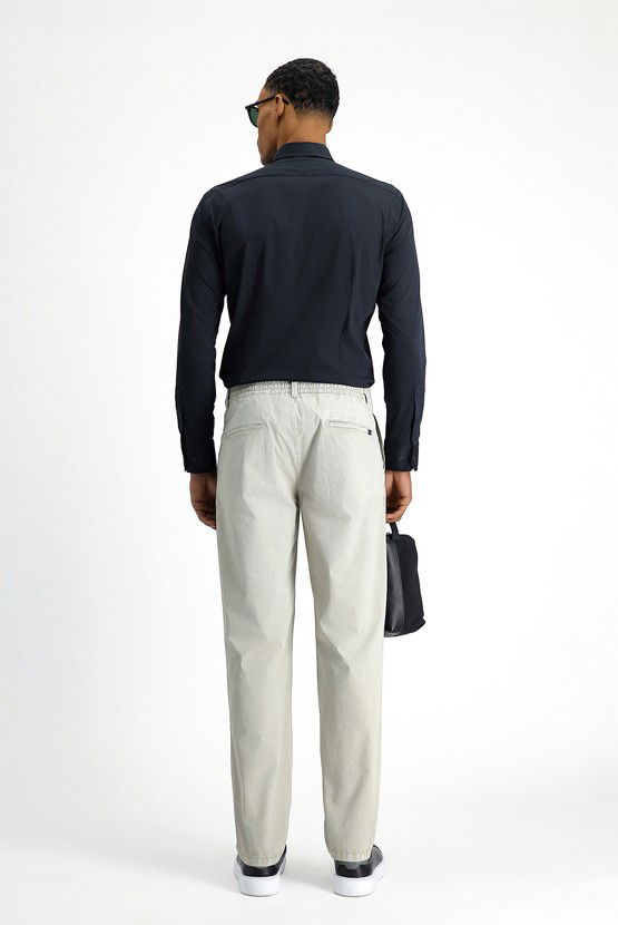 Erkek Giyim - Regular Fit Likralı Kanvas / Chino Pantolon