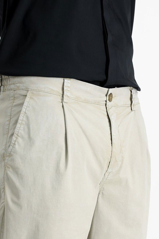 Erkek Giyim - Regular Fit Likralı Kanvas / Chino Pantolon