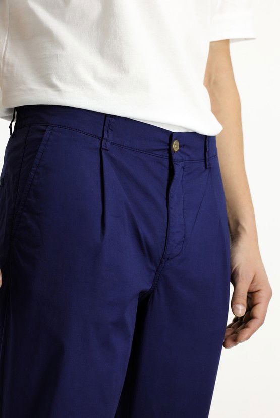 Erkek Giyim - Regular Fit Likralı Kanvas / Chino Pantolon