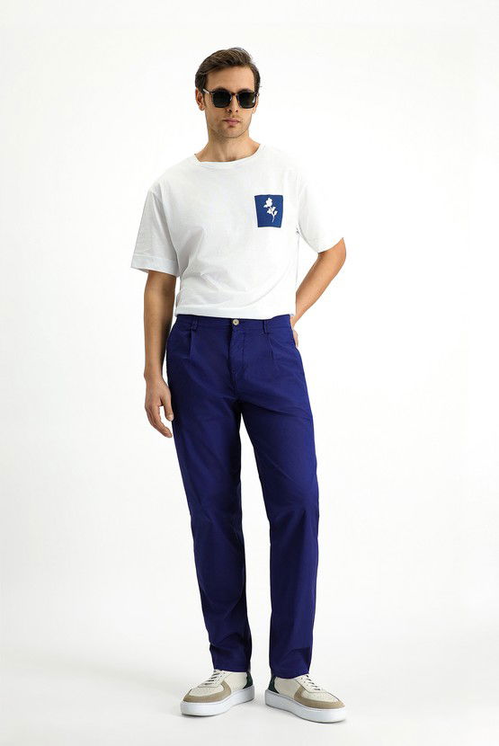 Erkek Giyim - Regular Fit Likralı Kanvas / Chino Pantolon
