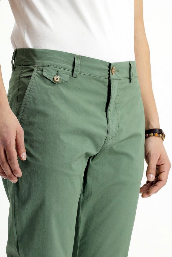 Erkek Giyim - Regular Fit Likralı Kanvas / Chino Pantolon