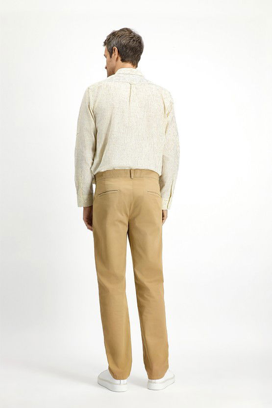 Erkek Giyim - Regular Fit Likralı Kanvas / Chino Pantolon