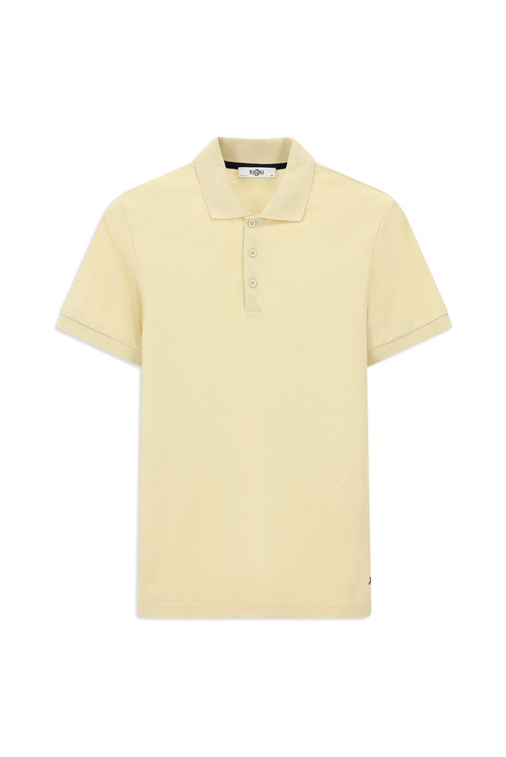 Erkek Giyim - Slim Fit Dar Kesim Nakışlı Pamuk Polo Yaka Tişört
