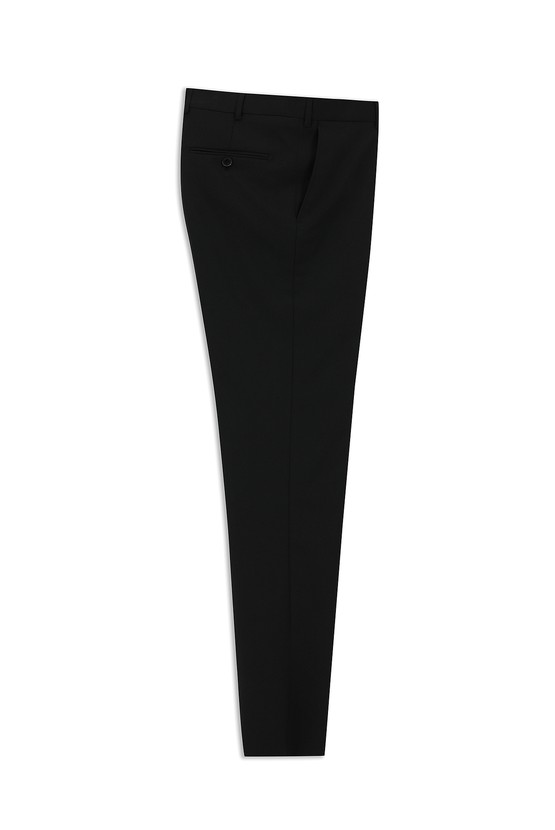 Erkek Giyim - Slim Fit Dar Kesim Yünlü Klasik Kumaş Pantolon