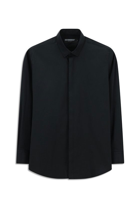 Erkek Giyim - Techno-Line Uzun Kol Slim Fit Dar Kesim Klasik Pamuklu Gömlek