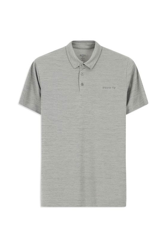 Erkek Giyim - Slim Fit Dar Kesim Baskılı Polo Yaka Tişört