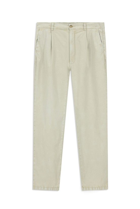 Erkek Giyim - Regular Fit Likralı Kanvas / Chino Pantolon