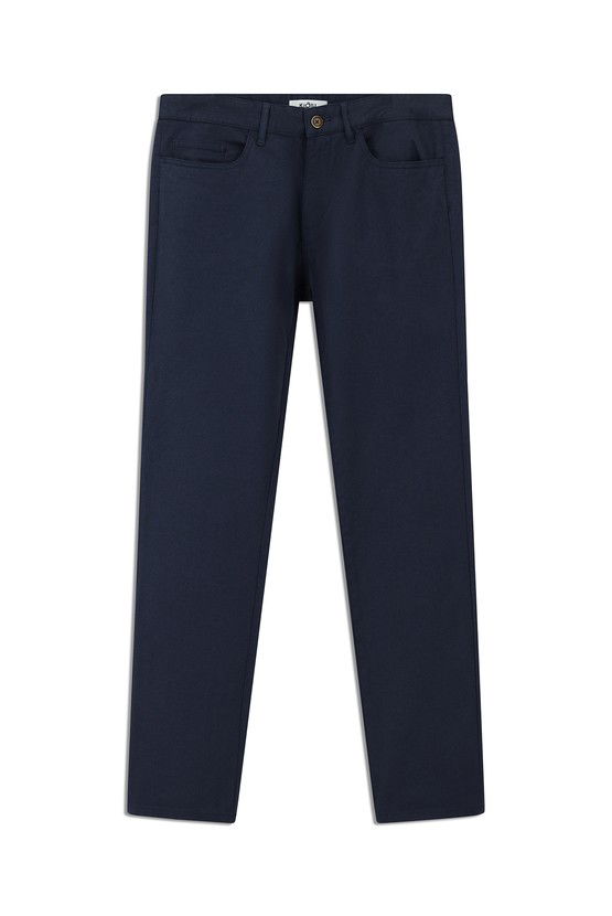 Erkek Giyim - Slim Fit Dar Kesim Likralı Desenli Kanvas / Chino Pantolon