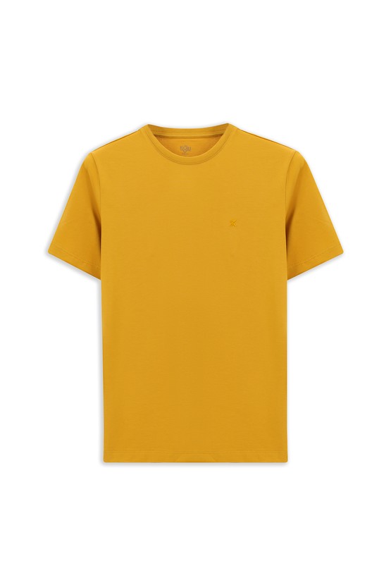 Erkek Giyim - Bisiklet Yaka Slim Fit Dar Kesim Süprem Pamuklu Tişört