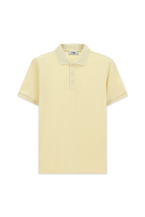 Erkek Giyim - Slim Fit Dar Kesim Pamuk Polo Yaka Tişört