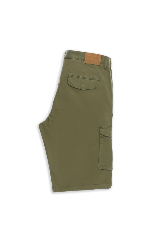 Erkek Giyim - Regular Fit Kargo Cepli Pamuklu Bermuda Şort