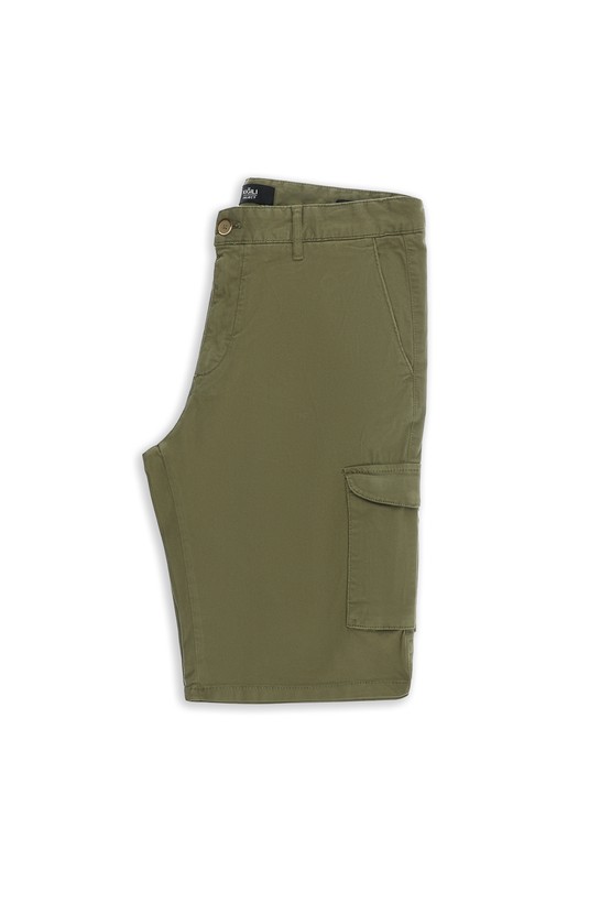 Erkek Giyim - Regular Fit Kargo Cepli Pamuklu Bermuda Şort