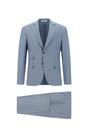  AÇIK MAVİ  Super Slim Fit Ekstra Dar Kesim Çizgili Takım Elbise