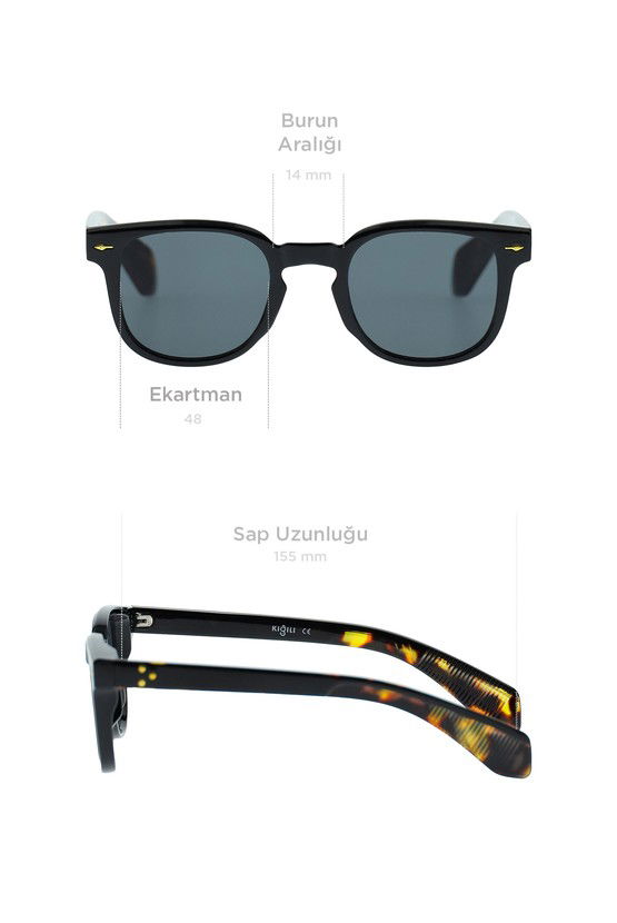 Erkek Giyim - UV400 Korumalı Kemik Çerçeve Erkek Güneş Gözlüğü
